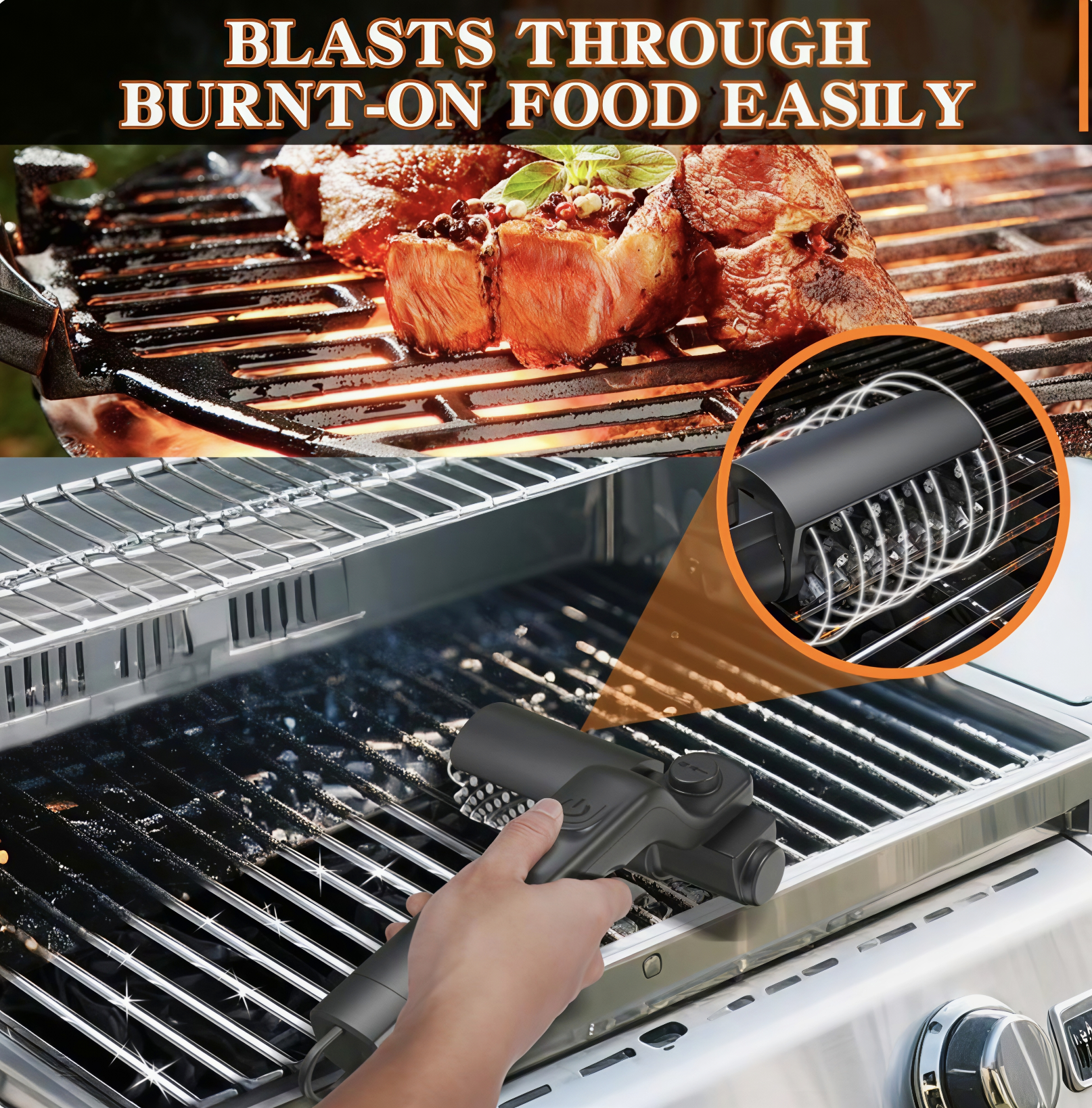 Electric BBQ Grill Brush – Heavy-Duty Grease Cleaner