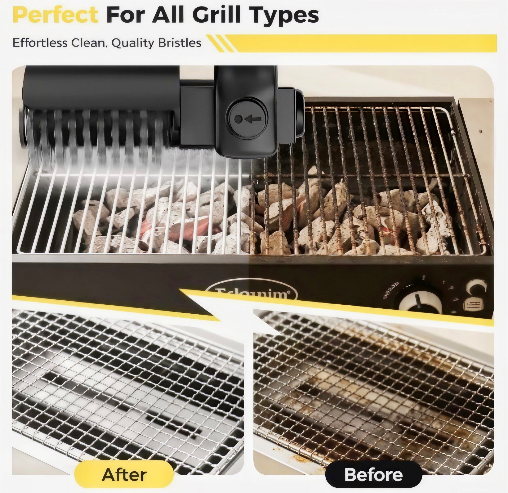 Electric BBQ Grill Brush – Heavy-Duty Grease Cleaner
