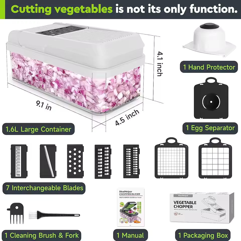 15-in-1 Vegetable Slicer – Multifunctional Kitchen Cutter