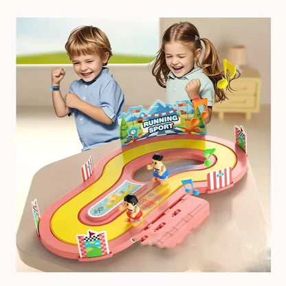 Dual-player puzzle and competitive motion-sensing running game