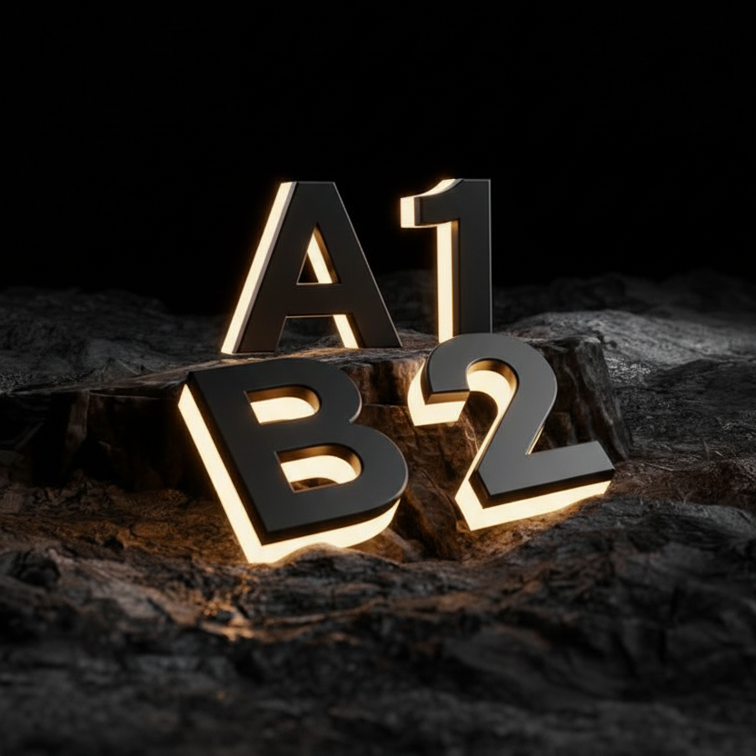 A1 on rock B2 tilted below