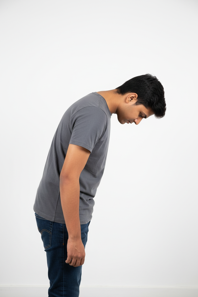 Before - Bent Spine