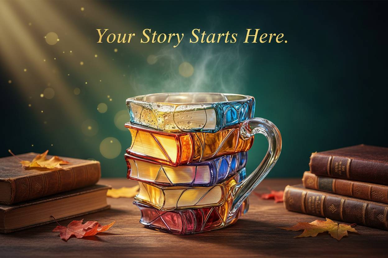 Book Lover's Ceramic Mug – Emerald Luxury Banner