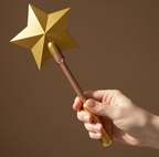 Gold & Rose Gold Star Wand Vertical