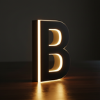 LED Letter B - Full Side Glow