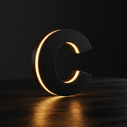 LED Letter C - Slim Full Side Glow