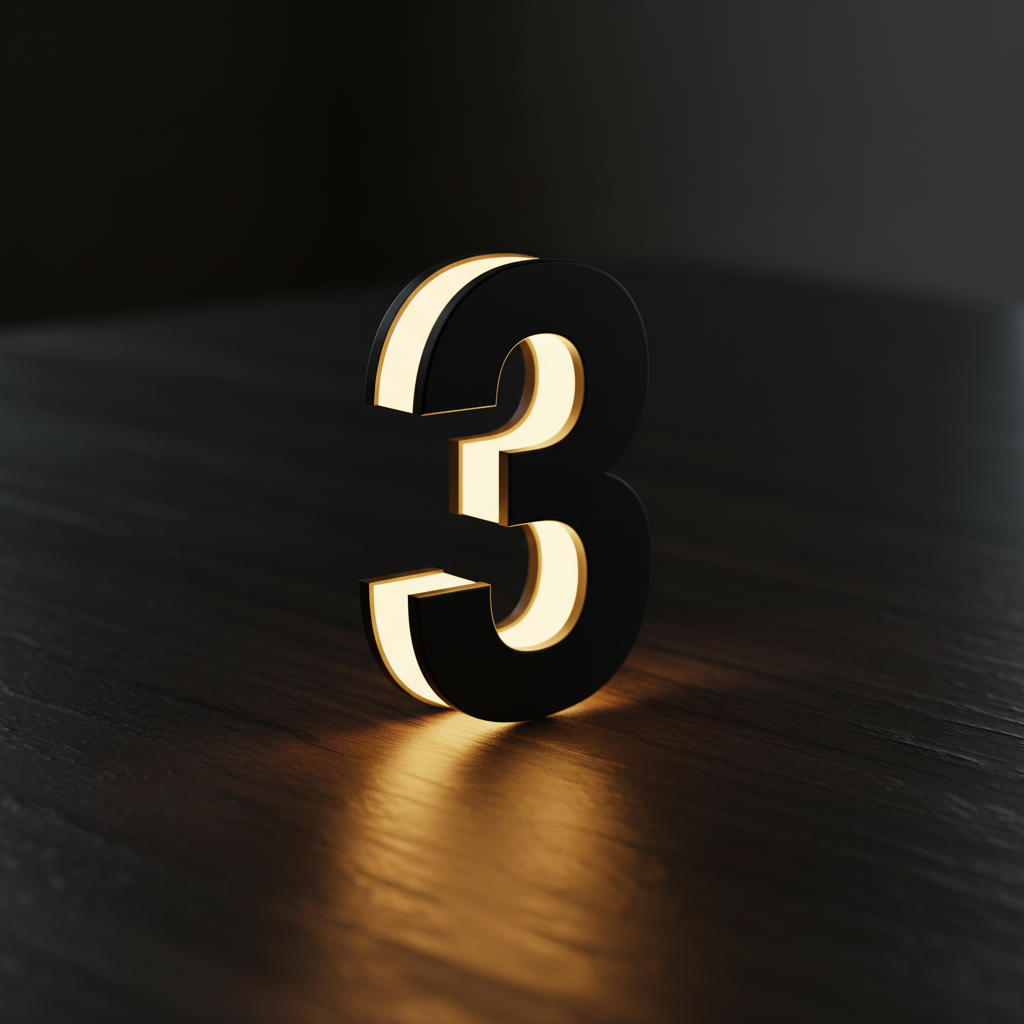 LED Number 3 - Full Side Glow