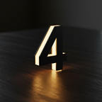 LED Number 4 - Full Side Glow