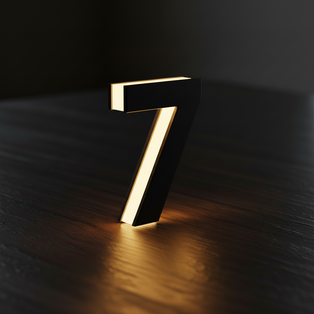 LED Number 7 - Side Glow