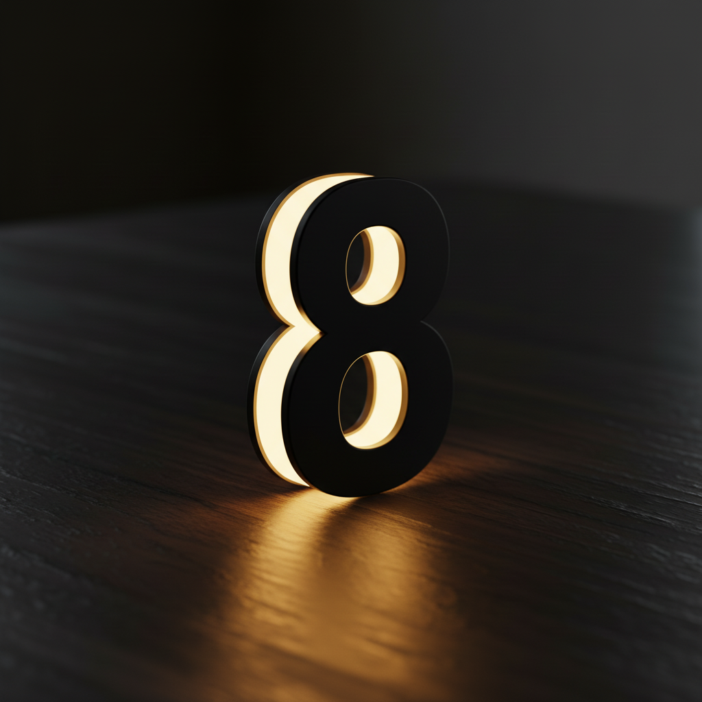 LED Number 8 - Full Side Glow