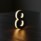 LED Number 8 - Full Side Glow