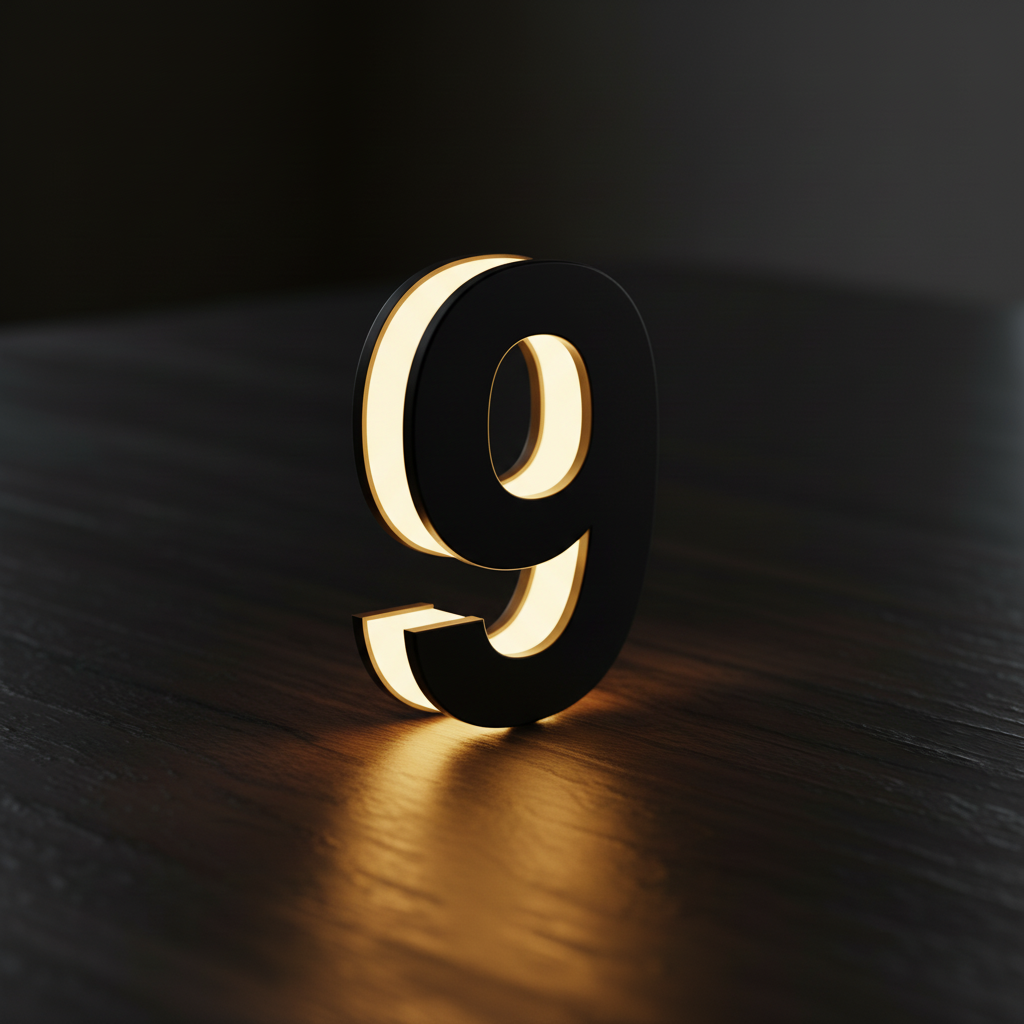 LED Number 9 - Full Side Glow