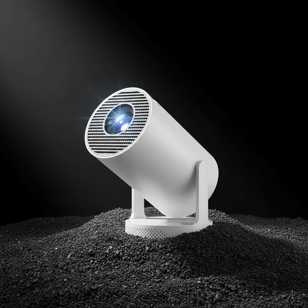 Mini projector with dramatic lighting