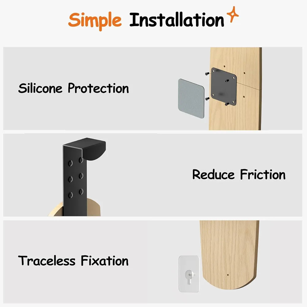 OSTEUS™ Solid Wood Eco-Friendly Hanging Door Cat Climbing Frame 4-Level Multi-Grid Jumping Platform