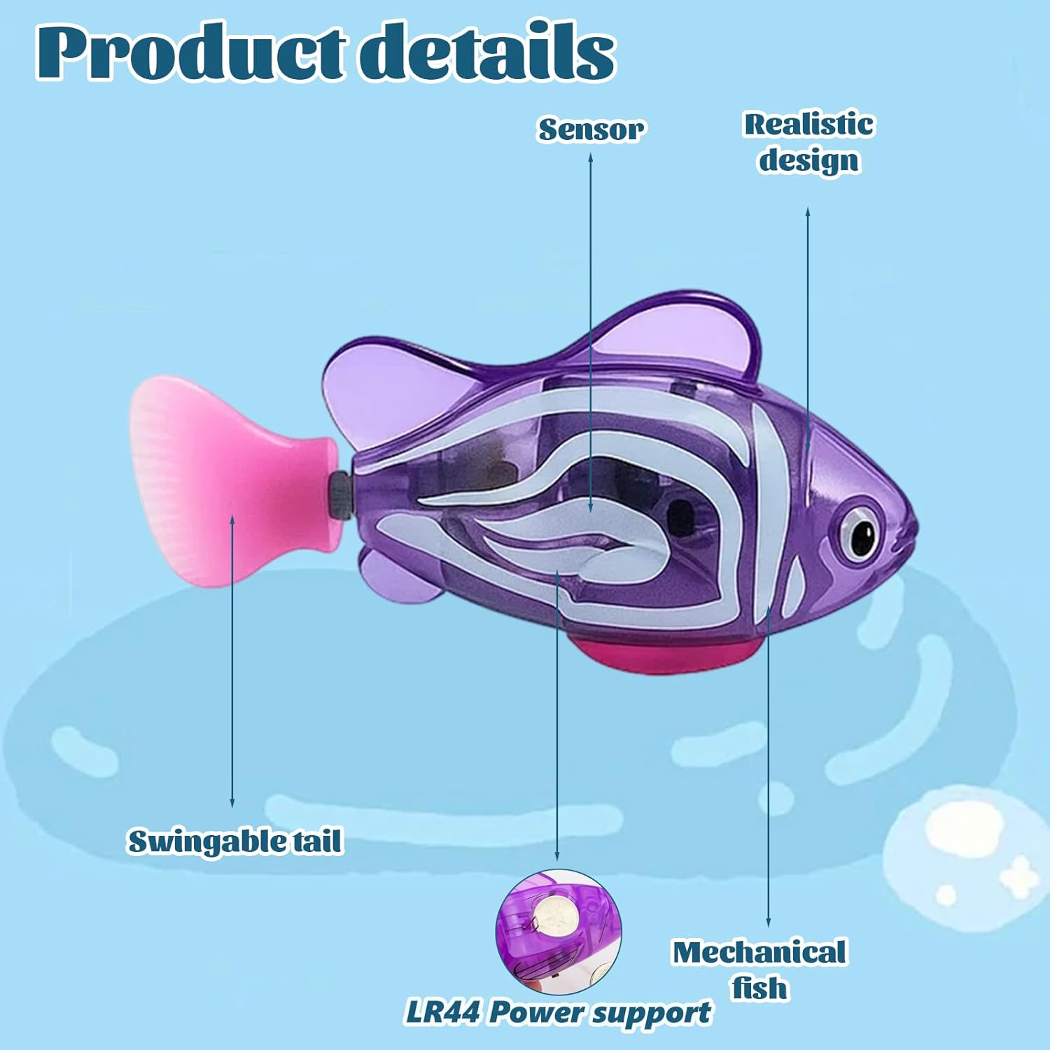 Realistic Electronic Fish Toys – 6-Pack Kids Playset