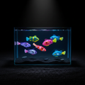 Robot Fish Dark Aquarium Charcoal Theme