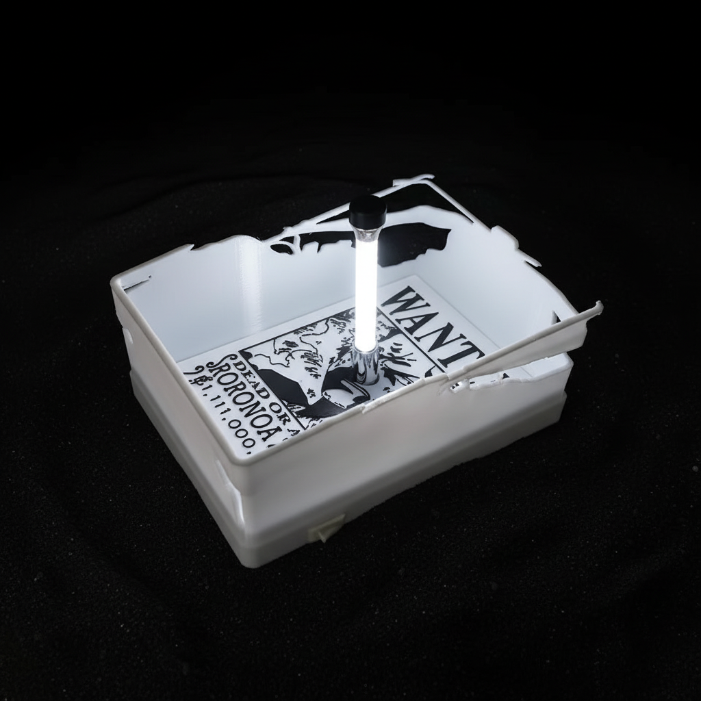 Zoro Night Light with Cylinder Stick – Charcoal Sand